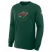Футболка с длинным рукавом Minnesota Wild Fanatics Green Authentic Pro Property Of Practice