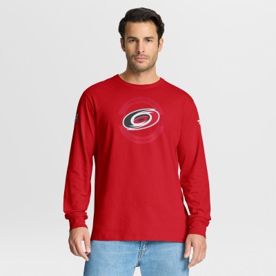 Carolina Hurricanes Fanatics Red Authentic Pro Property Of Practice Long Sleeve T-Shirt