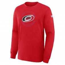 Carolina Hurricanes Fanatics Red Authentic Pro Property Of Practice Long Sleeve T-Shirt