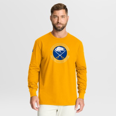 Buffalo Sabres Fanatics Gold Authentic Pro Property Of Practice Long Sleeve T-Shirt
