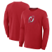 Футболка с длинным рукавом New Jersey Devils Fanatics Red Authentic Pro Property Of Practice
