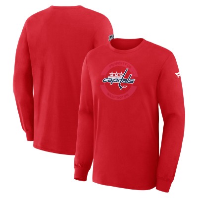 Футболка с длинным рукавом Washington Capitals Fanatics Red Authentic Pro Property Of Practice