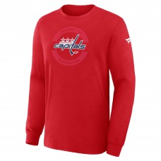 Футболка с длинным рукавом Washington Capitals Fanatics Red Authentic Pro Property Of Practice