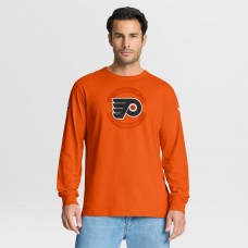 Футболка с длинным рукавом Philadelphia Flyers Fanatics Orange Authentic Pro Property Of Practice