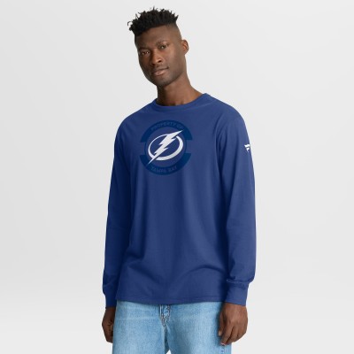 Футболка Tampa Bay Lightning Fanatics Blue Authentic Pro Property Of Practice Long Sleeve