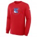 New York Rangers Fanatics Red Authentic Pro Property Of Practice Long Sleeve T-Shirt