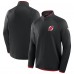 New Jersey Devils Fanatics Black Authentic Pro Rink Raglan Quarter-Zip Pullover