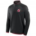 New Jersey Devils Fanatics Black Authentic Pro Rink Raglan Quarter-Zip Pullover