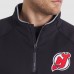 New Jersey Devils Fanatics Black Authentic Pro Rink Raglan Quarter-Zip Pullover