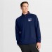 New York Rangers Fanatics Navy Authentic Pro Rink Raglan Quarter-Zip Pullover