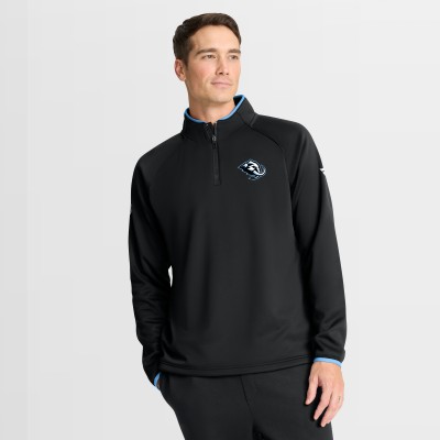 Utah Mammoth Fanatics Black Authentic Pro Rink Raglan Quarter-Zip Pullover