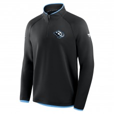 Utah Mammoth Fanatics Black Authentic Pro Rink Raglan Quarter-Zip Pullover
