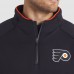 Philadelphia Flyers Fanatics Black Authentic Pro Rink Raglan Quarter-Zip Pullover