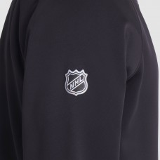 Philadelphia Flyers Fanatics Black Authentic Pro Rink Raglan Quarter-Zip Pullover