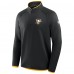 Pittsburgh Penguins Fanatics Black Authentic Pro Rink Raglan Quarter-Zip Pullover