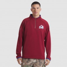 Colorado Avalanche Fanatics Burgundy Authentic Pro Rink Raglan Quarter-Zip Pullover