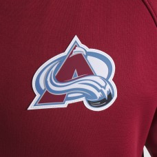 Colorado Avalanche Fanatics Burgundy Authentic Pro Rink Raglan Quarter-Zip Pullover