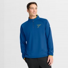 St. Louis Blues Fanatics Blue Authentic Pro Rink Raglan Quarter-Zip Pullover