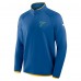 St. Louis Blues Fanatics Blue Authentic Pro Rink Raglan Quarter-Zip Pullover