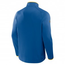 St. Louis Blues Fanatics Blue Authentic Pro Rink Raglan Quarter-Zip Pullover