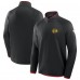 Chicago Blackhawks Fanatics Black Authentic Pro Rink Raglan Quarter-Zip Pullover