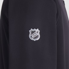 Minnesota Wild Fanatics Black Authentic Pro Rink Raglan Quarter-Zip Pullover