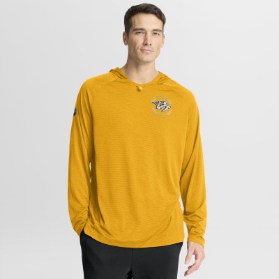 Nashville Predators Fanatics Gold Authentic Pro Rink Hoodie