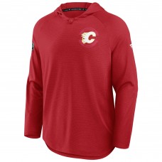 Calgary Flames Fanatics Red Authentic Pro Rink Hoodie