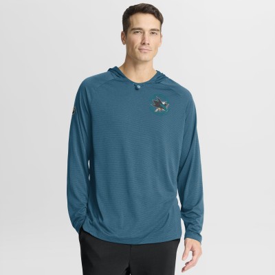 San Jose Sharks Fanatics Teal Authentic Pro Rink Hoodie