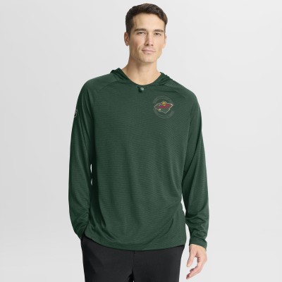 Толстовка Minnesota Wild Fanatics Green Authentic Pro Rink