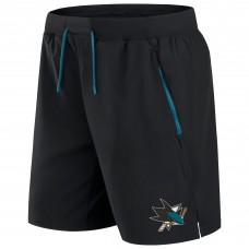 San Jose Sharks Fanatics Black Authentic Pro Rink Performance Shorts