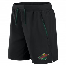 Шорты Minnesota Wild Fanatics Black Authentic Pro Rink Performance