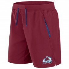 Шорты Colorado Avalanche Fanatics Burgundy Authentic Pro Rink Performance