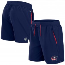 Columbus Blue Jackets Fanatics Navy Authentic Pro Rink Performance Shorts