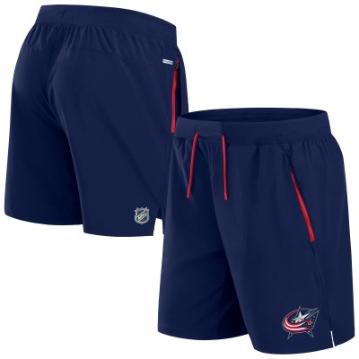 Columbus Blue Jackets Fanatics Navy Authentic Pro Rink Performance Shorts