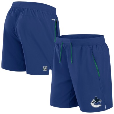 Vancouver Canucks Fanatics Blue Authentic Pro Rink Performance Shorts