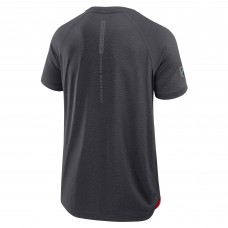 Футболка Chicago Blackhawks Fanatics Charcoal Authentic Pro Rink Raglan Performance Футболка Chicago Blackhawks Fanatics Charcoal Authentic Pro Rink Raglan Performance