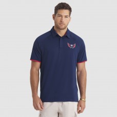 Washington Capitals Fanatics Navy Authentic Pro Rink Raglan Polo