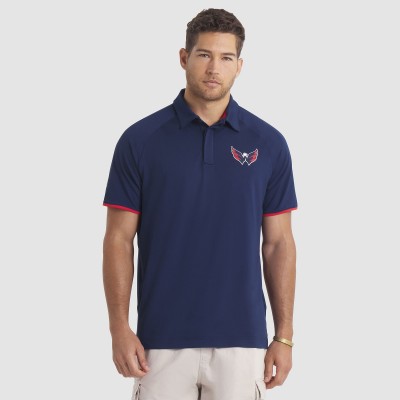 Washington Capitals Fanatics Navy Authentic Pro Rink Raglan Polo