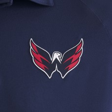 Washington Capitals Fanatics Navy Authentic Pro Rink Raglan Polo