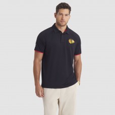 Поло Chicago Blackhawks Fanatics Black Authentic Pro Rink Raglan Поло Chicago Blackhawks Fanatics Black Authentic Pro Rink Raglan