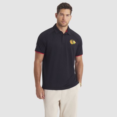 Поло Chicago Blackhawks Fanatics Black Authentic Pro Rink Raglan