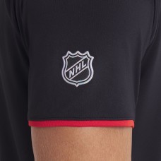 Поло Chicago Blackhawks Fanatics Black Authentic Pro Rink Raglan Поло Chicago Blackhawks Fanatics Black Authentic Pro Rink Raglan