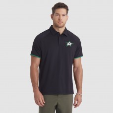 Dallas Stars Fanatics Black Authentic Pro Rink Raglan Polo