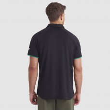 Dallas Stars Fanatics Black Authentic Pro Rink Raglan Polo