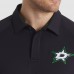 Dallas Stars Fanatics Black Authentic Pro Rink Raglan Polo