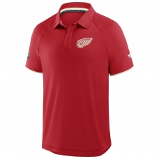 Detroit Red Wings Fanatics Red Authentic Pro Centennial Rink Raglan Polo