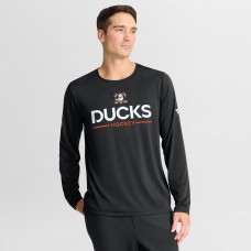 Футболка с длинным рукавом Anaheim Ducks Fanatics Black Authentic Pro Rink Tech