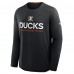Футболка с длинным рукавом Anaheim Ducks Fanatics Black Authentic Pro Rink Tech