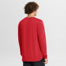 Calgary Flames Fanatics Red Authentic Pro Rink Tech Long Sleeve T-Shirt